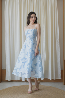 RANNY CAMI MIDI DRESS (BLUE FLORAL) 
