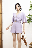 LAYLIA BUTTON FRONT PLAYSUIT (LILAC)