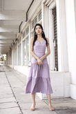 AMOURIE TIERED MIDAXI DRESS (LILAC)