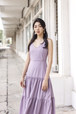 AMOURIE TIERED MIDAXI DRESS (LILAC)