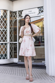 WENSY HIGH WAISTED SKIRT (PINK FLORAL)